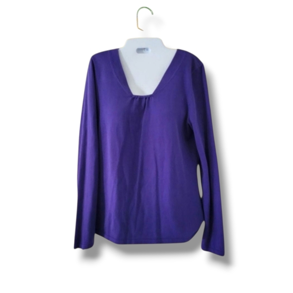 J. Jill Tops - J. Jill | Pretty Purplish Blue Long Sleeve Knit Sweater (SIZE M)